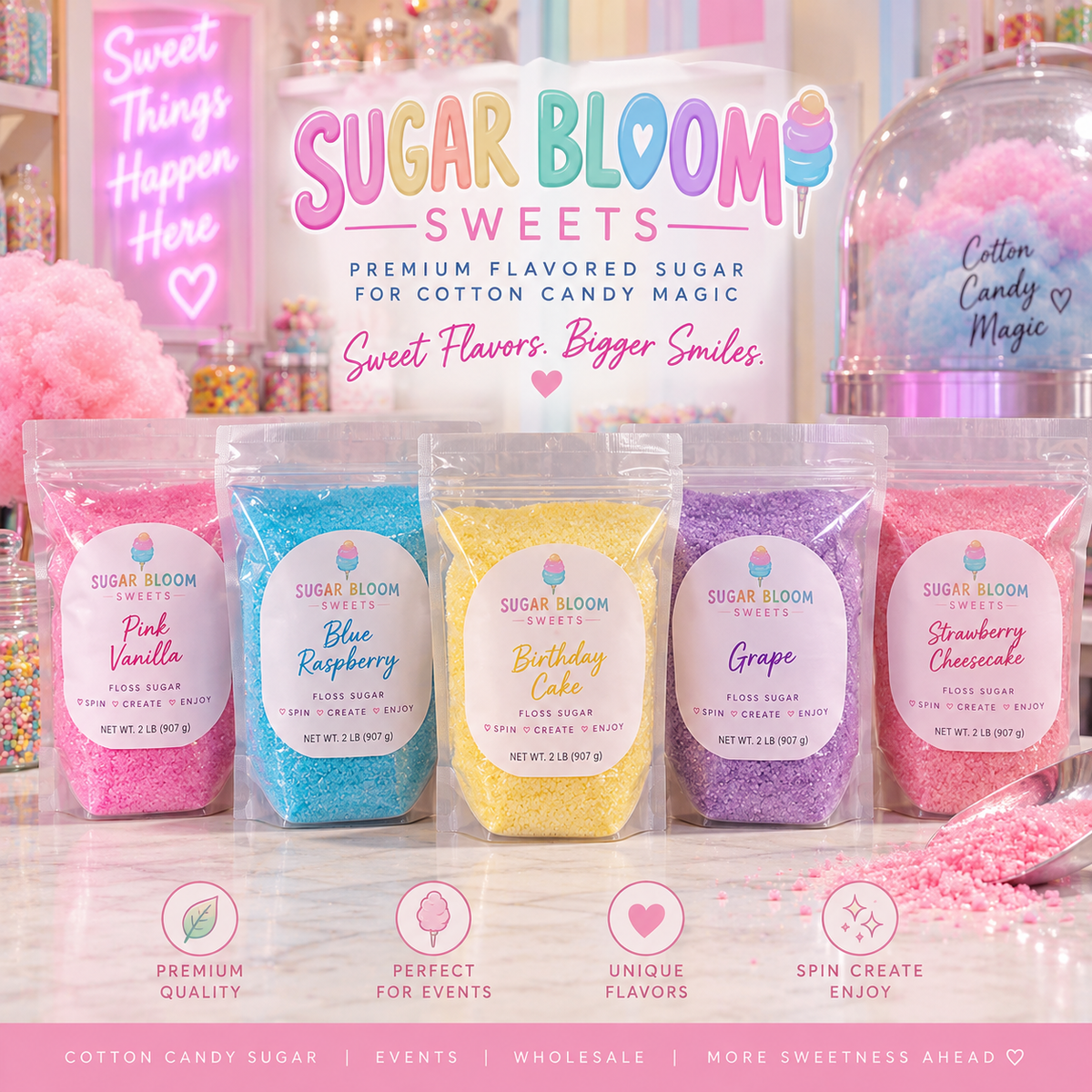 COTTON CANDY FLOSS SUGAR